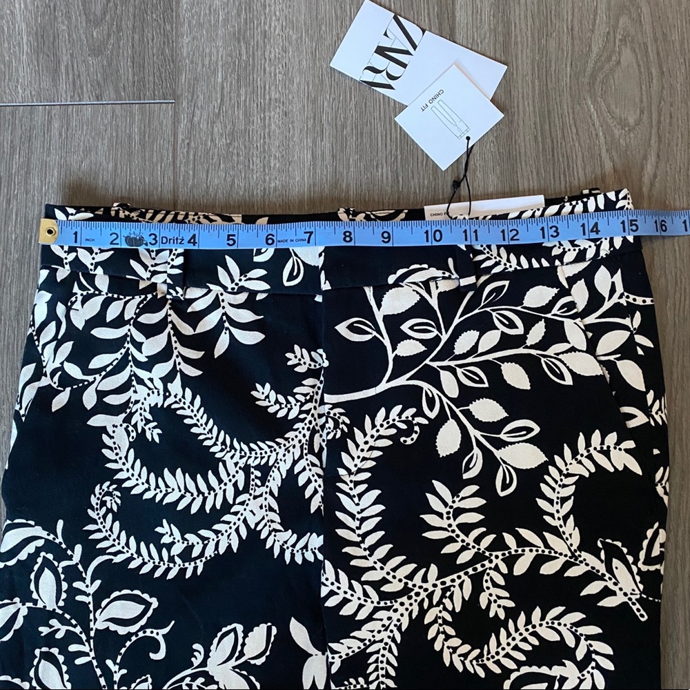 Zara Printed Chino Ankle Pants Size 4 - Picture 9 of 15